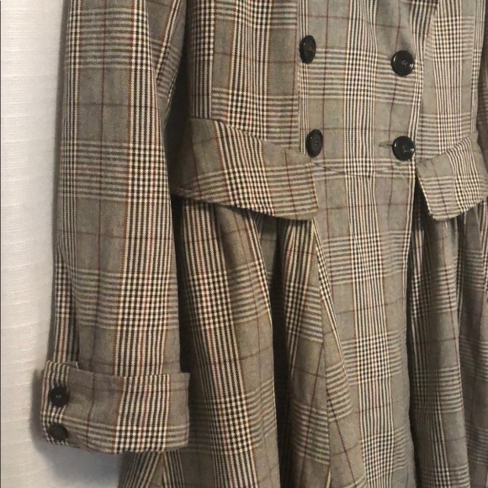 SOLD Topshop Plaid Dress Coat - Picture 5 of 11
